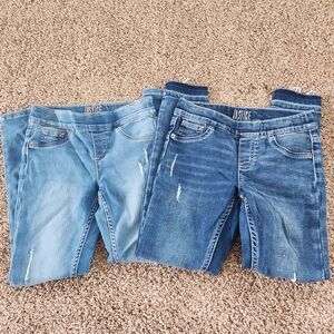 Justice Girls Light and Dark Blue Skinny Jeans